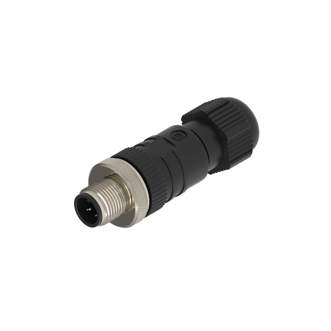M12 A-Coded Male Field Attachable